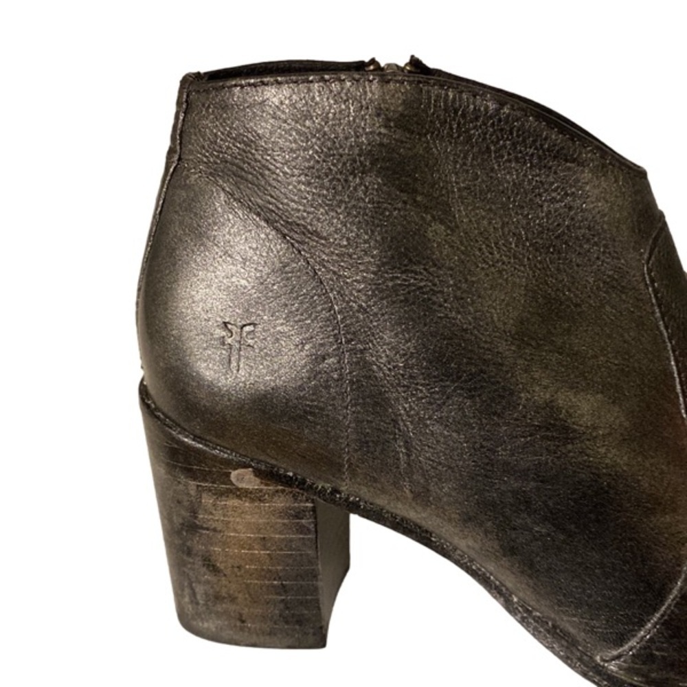 Frye Nora Ankle Boots Black Multi Metallic Silver Size 6.5 NWOB - Picture 9 of 16